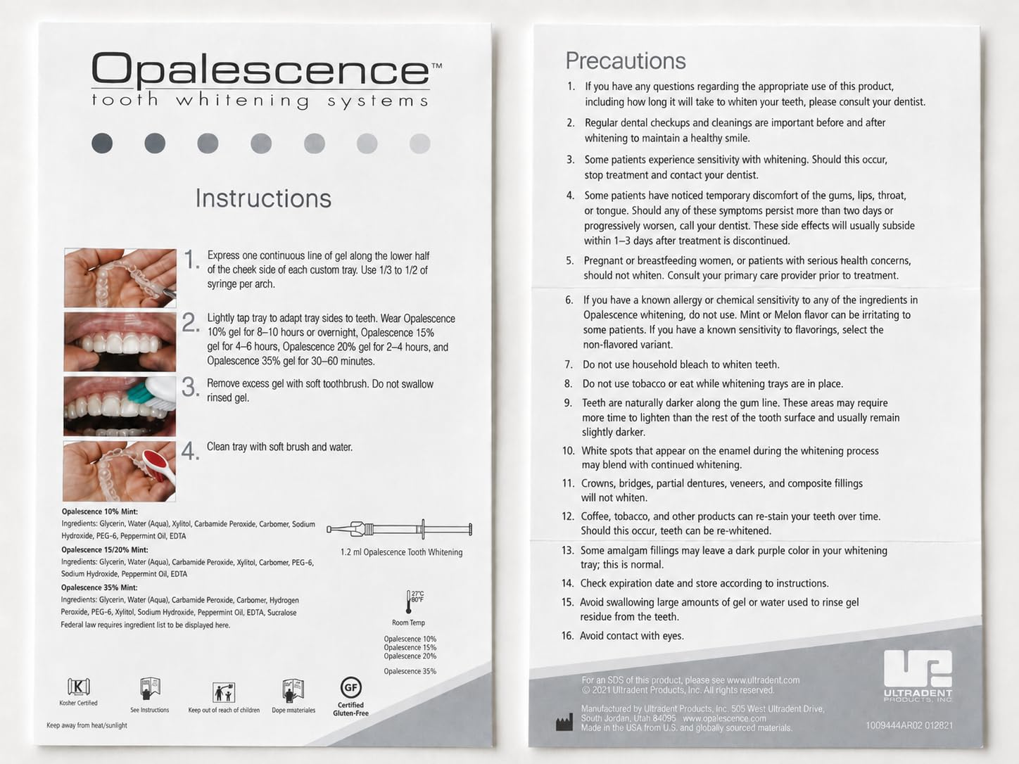 Opalescence 35% Teeth Whitening - 4ct Refill -8 Opalescence 35% Teeth Whitening - 4ct Refill -8