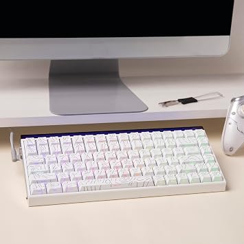 MechLands Aula Hero84 HE Wired Magnetic Gaming Keyboard with KiiBoom x Maorbeng Meow Meow Squad Keycaps Set