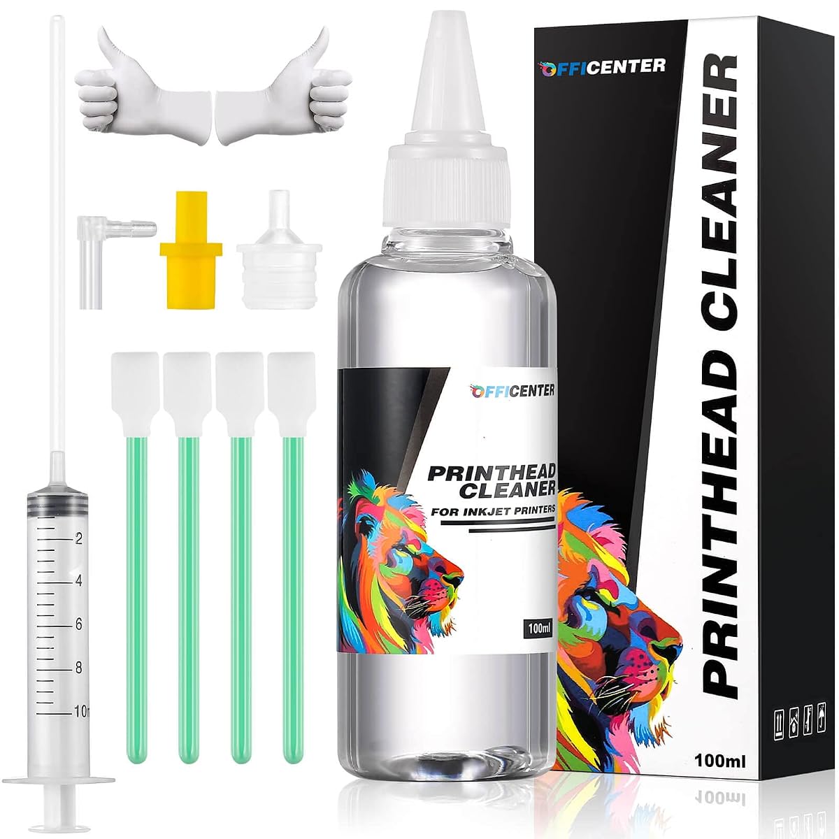 OFFICENTER Compatible Printhead Cleaning Kit for Epson, HP, Canon Inkjet