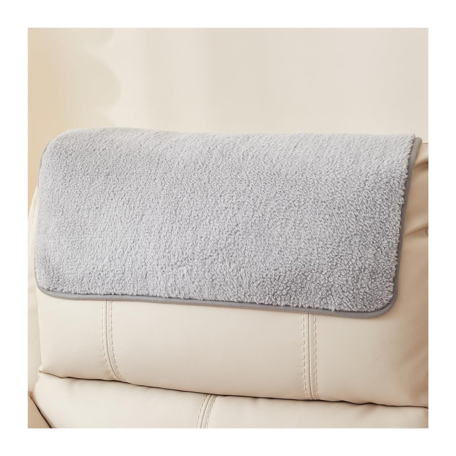Funda para Reposa Cabezas Reposabrazos Cubre Sofa Sillón Reclinable 1 Plaza Orejero Brazos Protector de Sofás 4 2 3 Plazas Impermeable Universal Individuales Navidad Antideslizante 19(Gris,Reposacabez