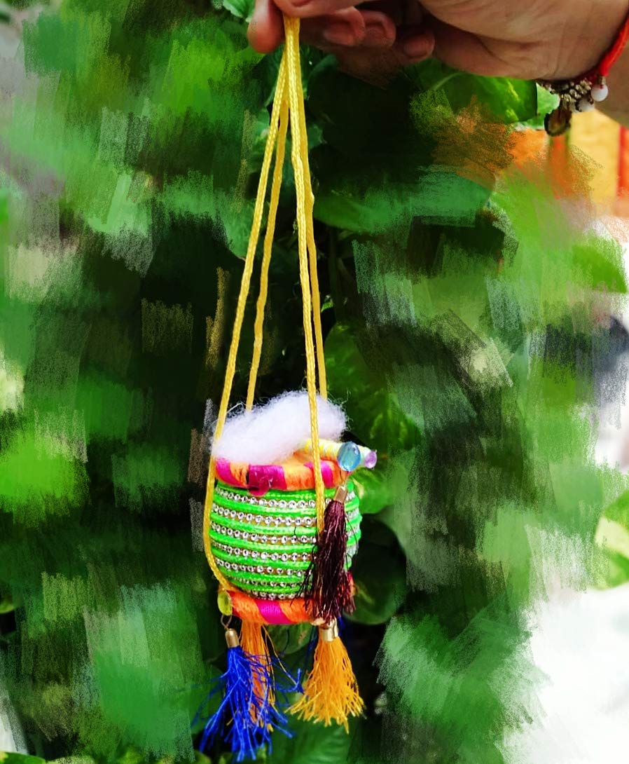 Buy Brij Sugandha Plastic Decorated Matki for Laddu Gopal Designer