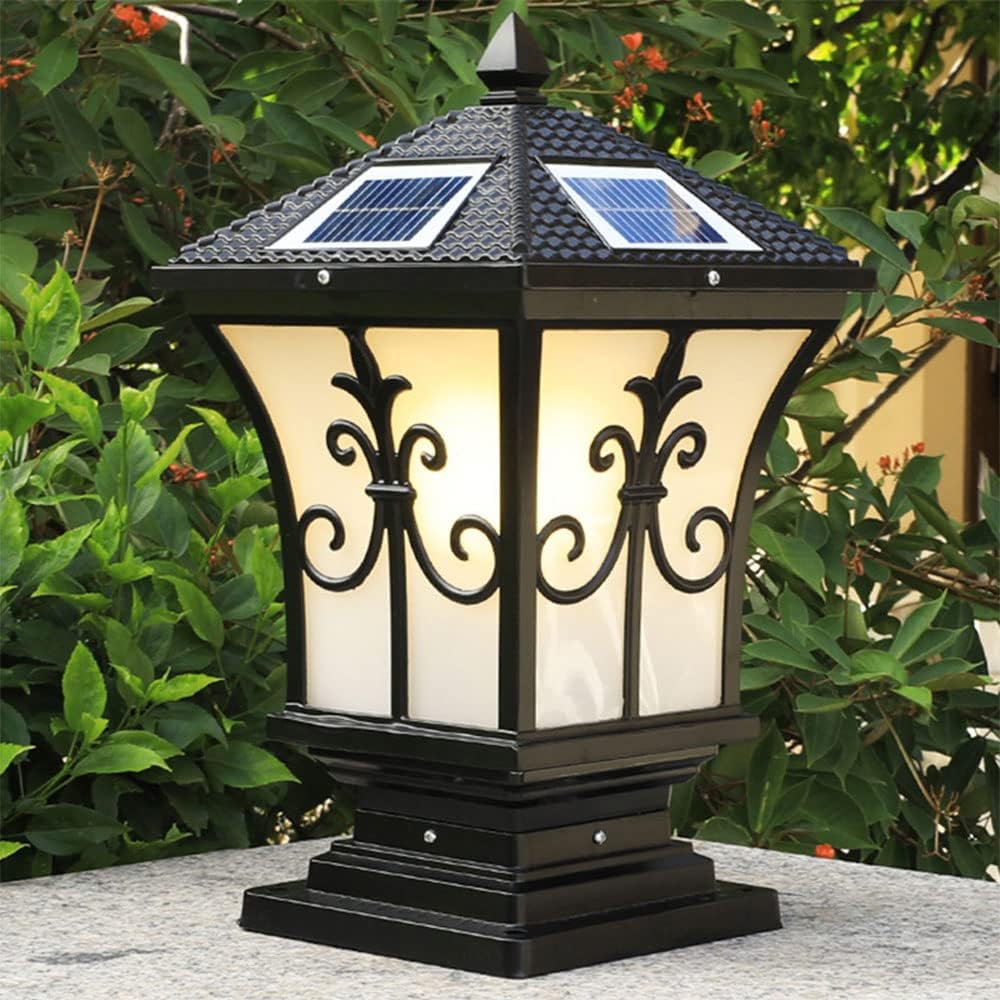 Solar Solar Lights with Light Column Outdoor Patio Post Cap Waterproof LED Floor Lamp Lawn Table Waterproof