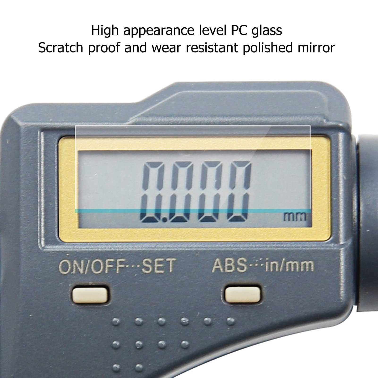 FTVOGUE Digitaler Mikrometer-Messschieber, Elektronisches Dickenmessgerät, 0 Bis 25 Mm, 0,001 Mm Genauigkeit, Zoll, Metrischer Relativmodus mit CR2032-Batterie für Maschinisten Zur Messung des