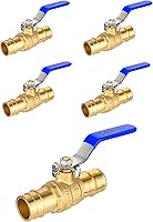 Vista 16 de EFIELD Pex A Válvula de bola de latón de cierre de puerto completo de 3/4 pulgadas x 3/4 pulgadas con orejeta caída, ASTM 1960, certificado cUPC