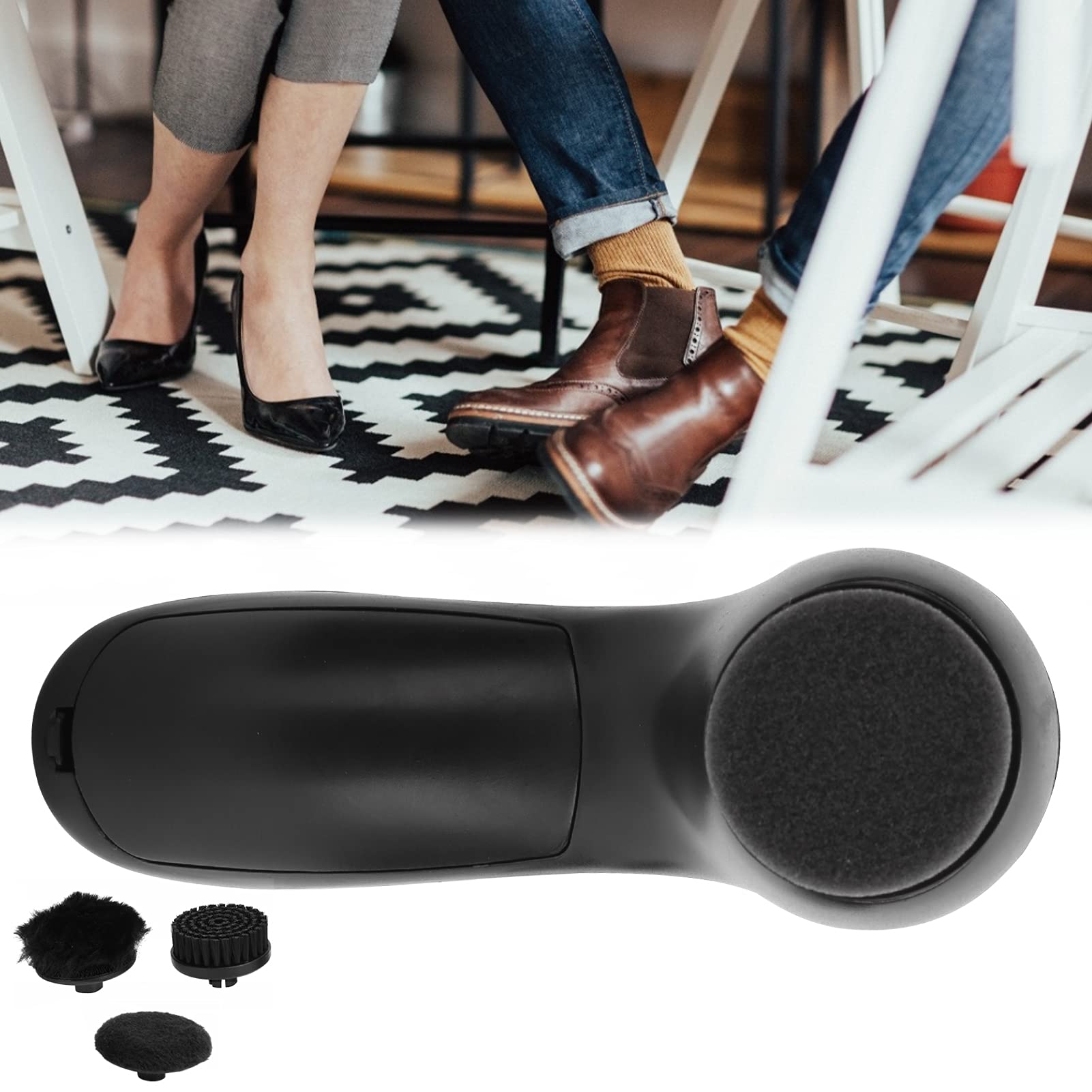 Pulisci Scarpe, Kit Spazzole Elettrico per Scarpe Cura delle Scarpe in Pelle Spazzole Lucidanti Lucidanti per Lucidare la Polvere Kit Portatile per la Cura della Pelle Kit Lustrascarpe Elettrico