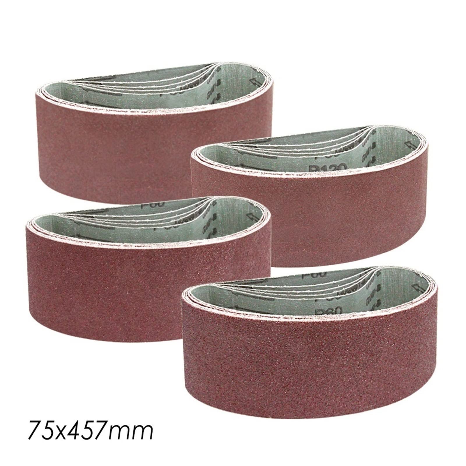Nastro abrasivo, 16 nastri abrasivi per lucidare metalli da 7,6 x 45,7 cm, grana 60-240, in ossido di alluminio, confezione mista.