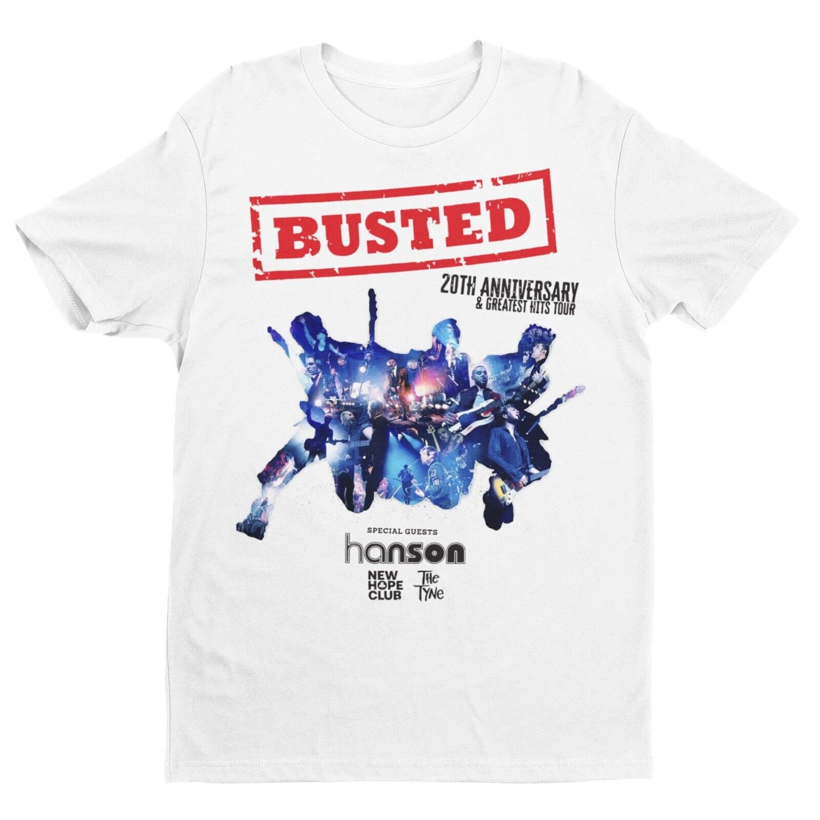 NayeliBusted Tour 2023 T-Shirt UK Music Band Shirt Adults, Kids White 100% Cotton White