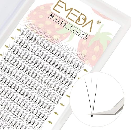 EMEDA Premade Volume Eyelash Extensions Volume Lash Extensions Short Stem Small Thinner Base 3D .10mm C Curl 10mm Russian Volume Pre Made Lash Fans ( 0.10 C 10mm )