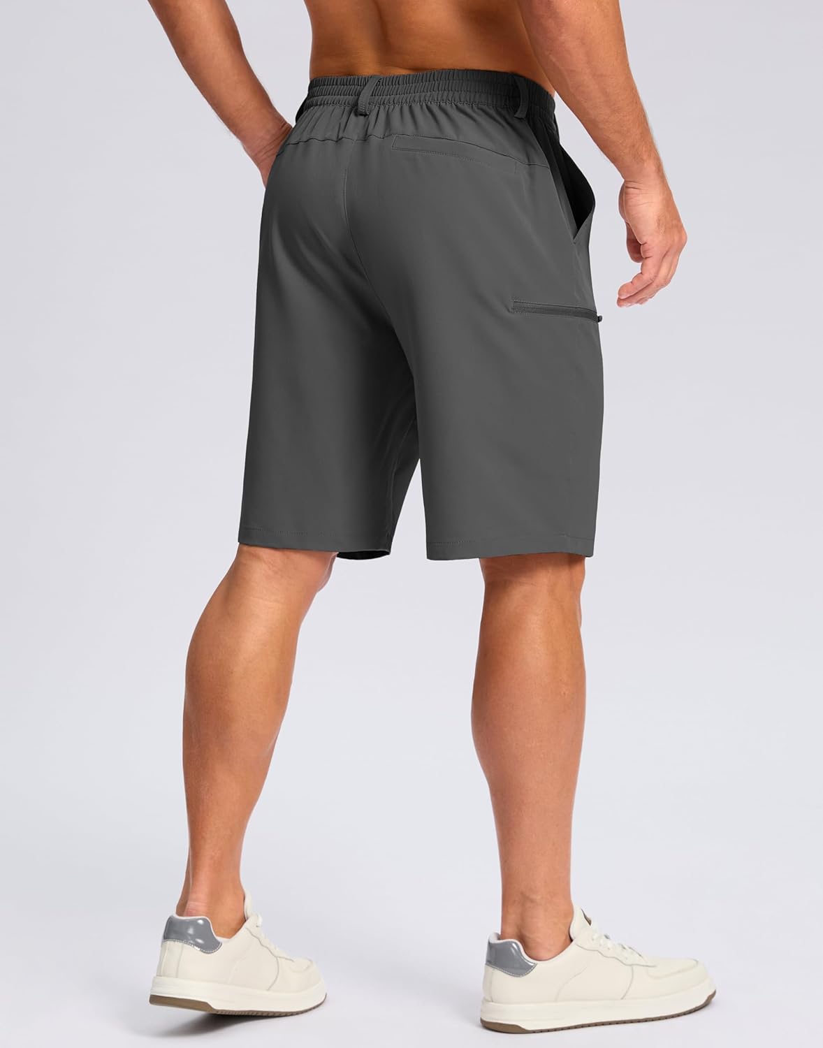 G Gradual Men's Casual Shorts 9" Lightweight 4 Pockets Stretch Quick-Dry Summer Shorts for Golf Work Hiking Trips (9", Charcoal, 3XL) - Image 2