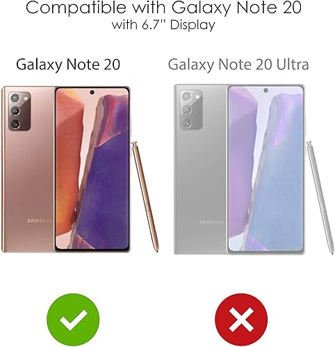 Miniatura 3 de DistinctInk Clear Shockproof Hybrid Case for Samsung Galaxy Note 20 (6.7" Screen) - TPU Bumper, Acrylic Back, Tempered Glass Screen Protector -