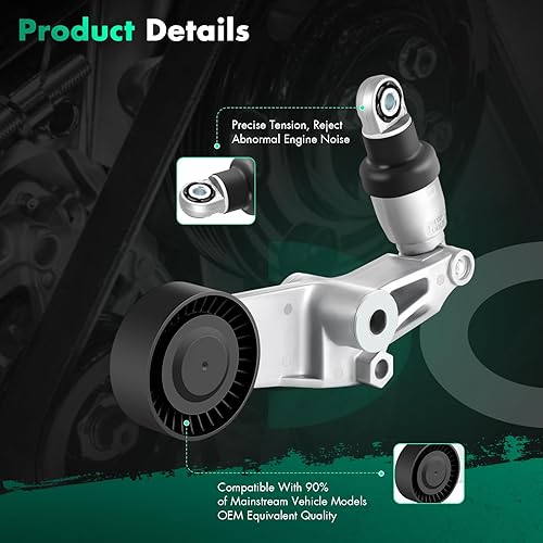 Miniatura 2 de SCITOO 419-123 Tensor de correa con polea para Chevrolet Prizm 1998-2002 2003-2008 Pontiac Vibe 2000-2005 Toyota Celica 1998-2008 Toyota Corolla