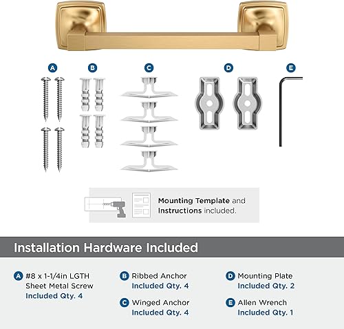 Vista 209 de Amerock Toallero negro mate – 7-9/16 pulgadas (7.559 in) de longitud – Soporte para toallas de baño y cocina Mate negro