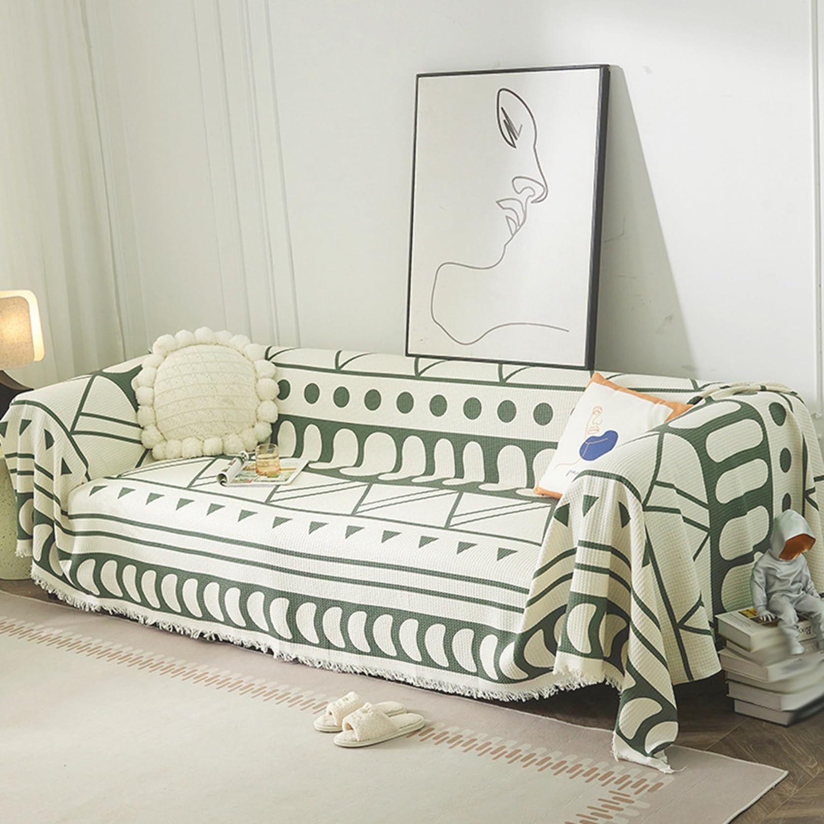 Amazon.co.jp: ソファーカバー ネイティブ柄 マルチカバー 1-4人掛け