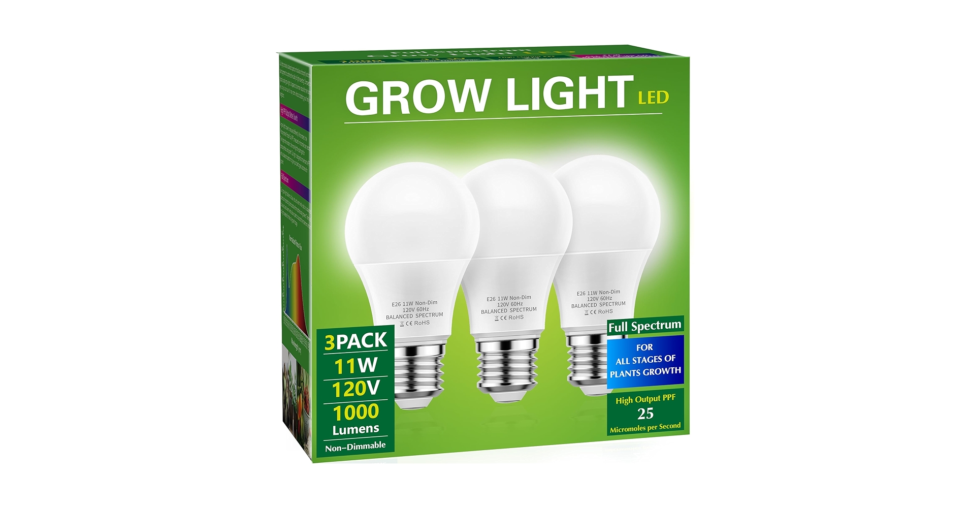 Brighte ELEKIBRUSH＋ Amazon.com : Briignite Full Spectrum LED Grow Light Bulb