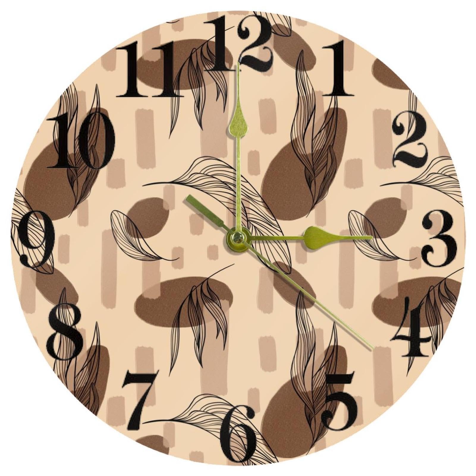 Horloge murale à quartz sans tic-tac ronde et silencieuse pour école et salon