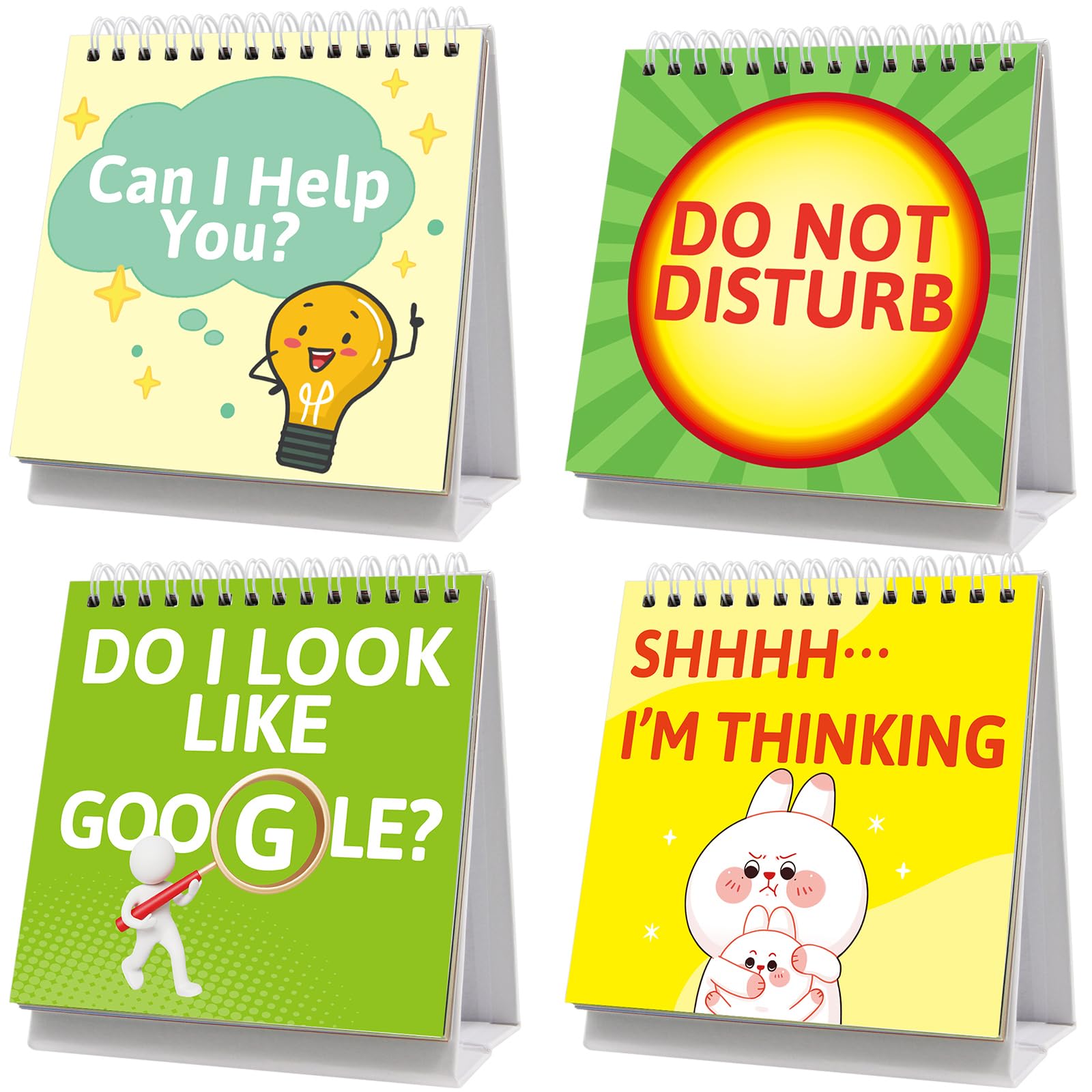 FANCY LAND Funny Desk Signs 30 Flip-Over Messages Desktop Novelty Gifts For Colleagues Office Supplies Desk Accessories
