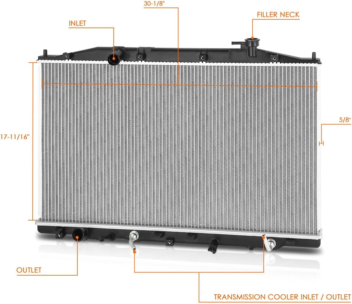 DPI-13446 Factory Style Aluminum Core Cooling Radiator Compatible with 11-17 Honda Odyssey 3.5L AT