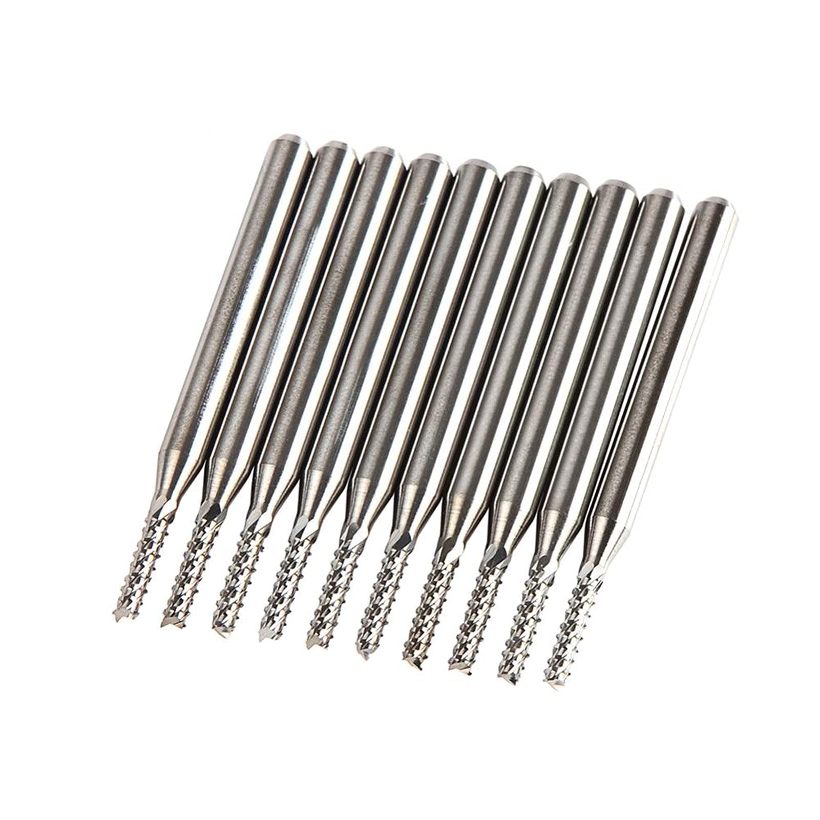 10 sztuk/zestaw zestawów frezów trzpieniowych z węglika spiekanego frezy do kukurydzy D0.8 1.0 .6 2.4 3. Narzędzia do cięcia CNC PCB (10 szt. D0.8 6)