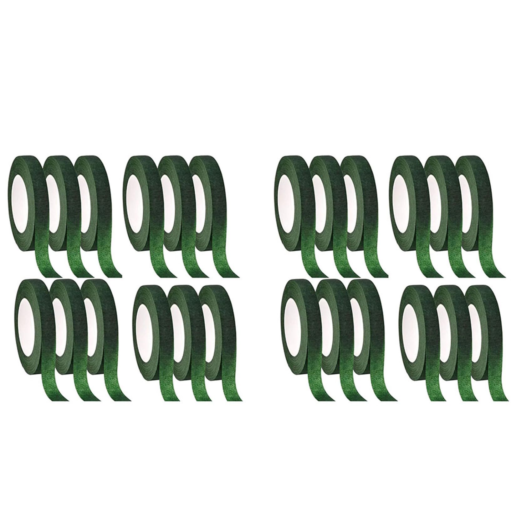 Hndhbfgrt 24 Pcs Floral Tape Florist Stem Wrap Green Tape for Bouquet Flowers and Crafts Making