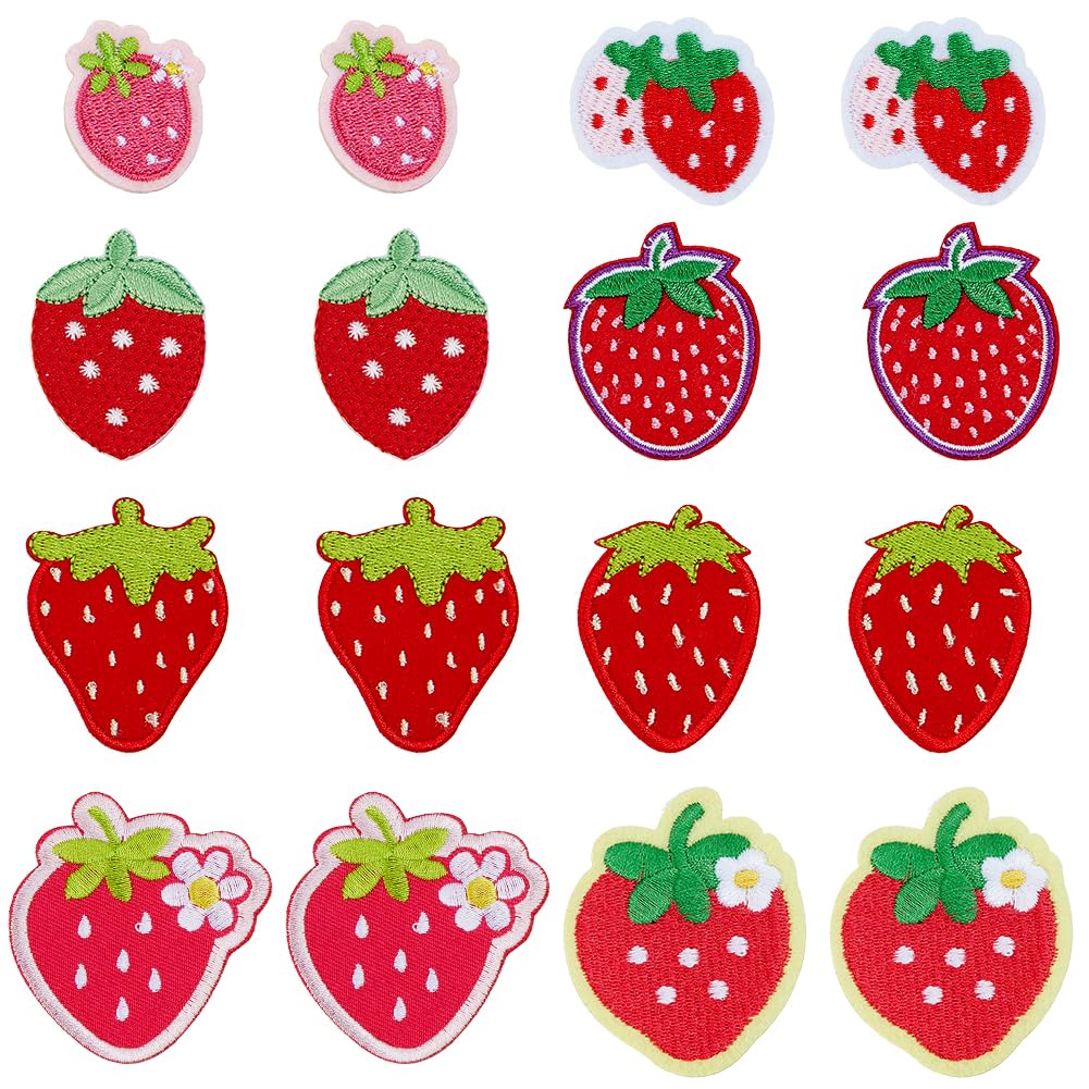 Patch Parlor Food And Drink Patch Ricamata A Forma Di Fragola - Applicazione A Ferro Su Abiti, Borse E Accessori, Dimensione 2-1/8 Pollici Toppa Frutta Food & Drink - Foto 8