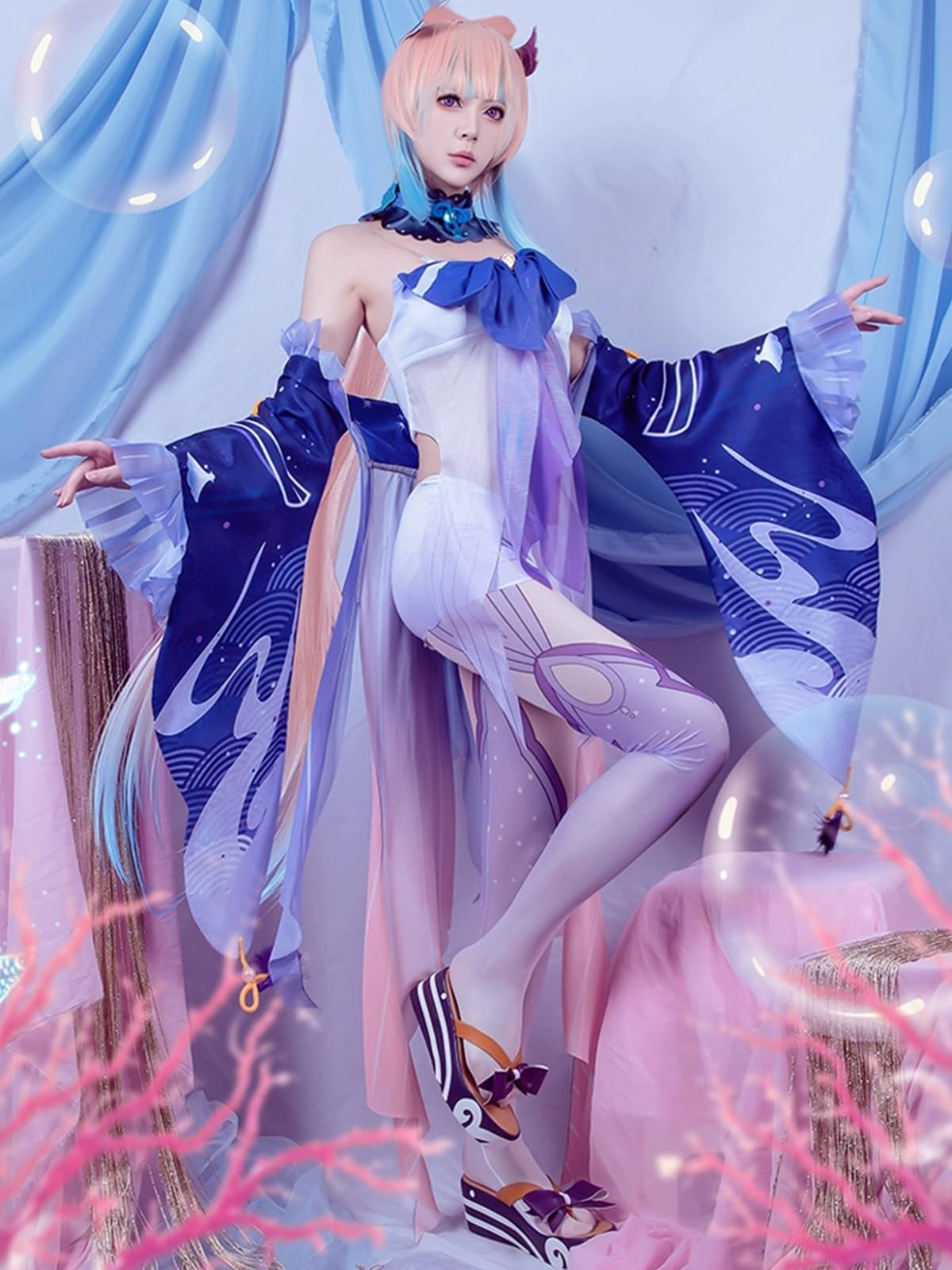 OSIAS Genshin Impact Sangonomiya Kokomi Cosplay Outfit Sangonomiya Kokomi Costume(L) - Image 2