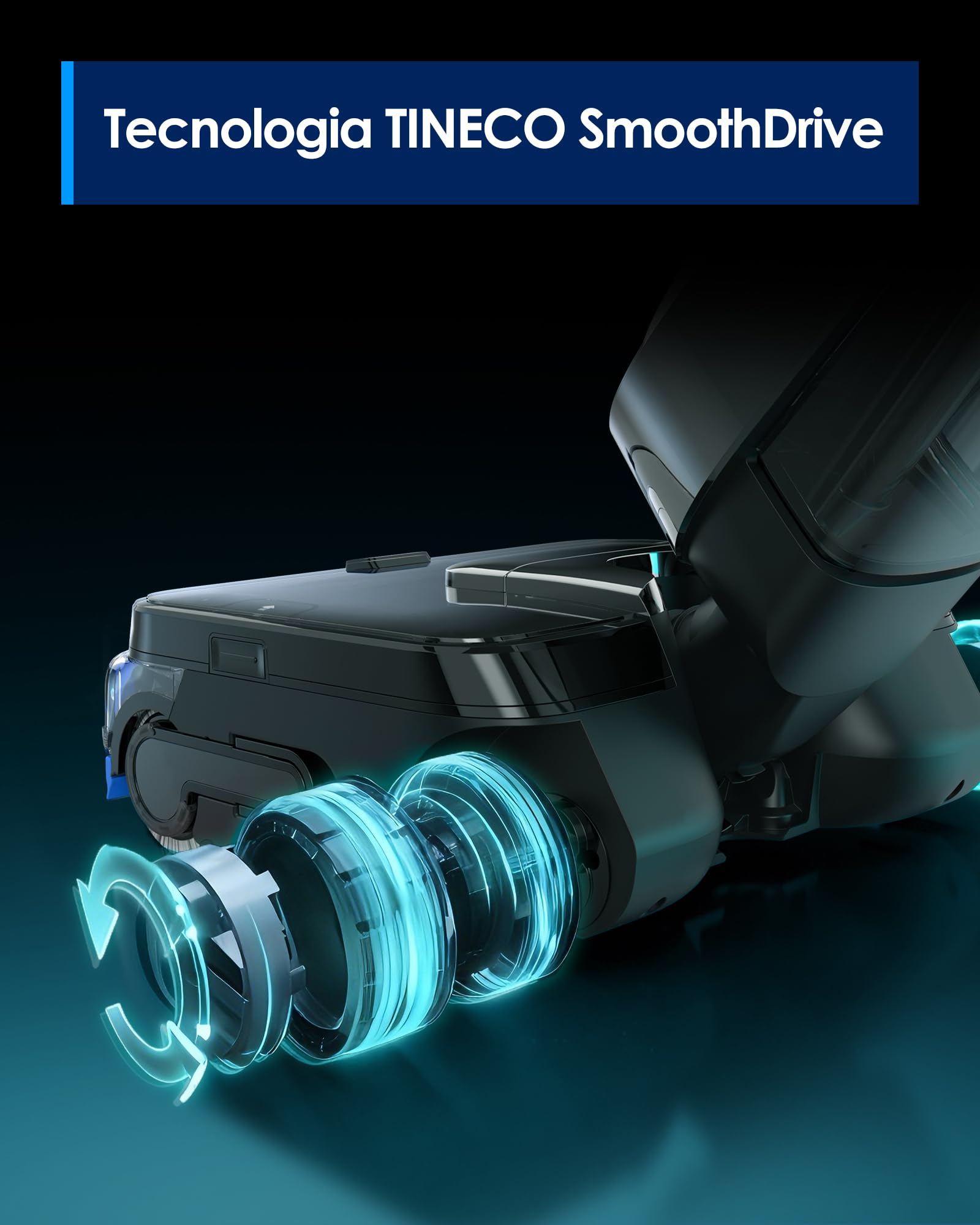Tineco FLOOR ONE S9 Scientist Lavapavimenti Senza Fili, Aspirapolvere Smart 3-in-1, Asciugatura Rapida 85°C FlashDry, Autonomia 80 Min, Lay-Flat 180° per Sotto i Mobili, SmoothDrive 360°, Display LED