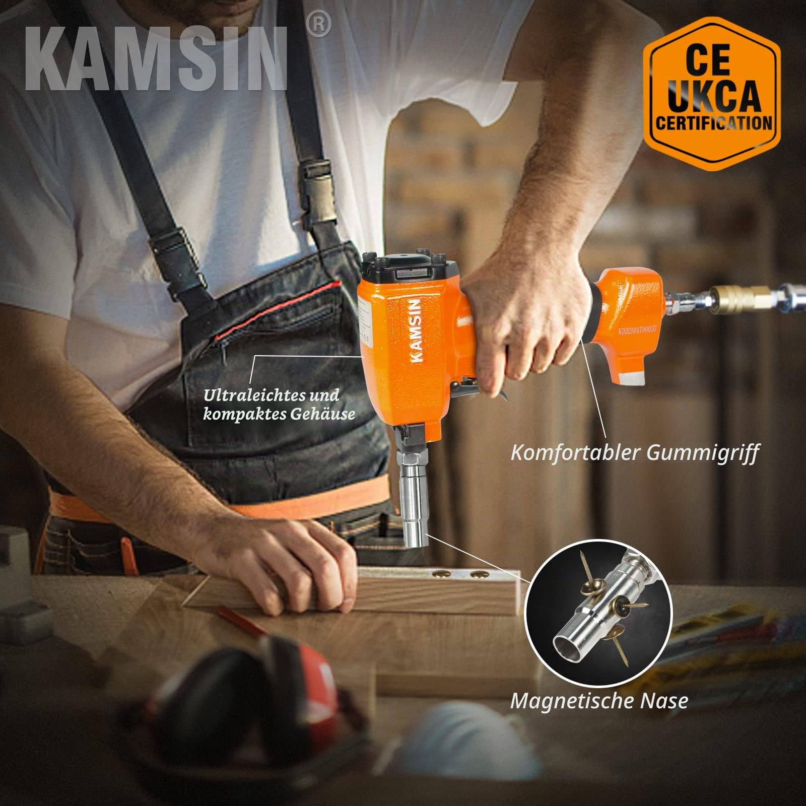 1170 Pneumatischer Dekorationsnagler, Druckluft-Polsternagler, Power-Finish-Nagler für Möbelnägel, für Polstermöbel, alte und antike Möbel