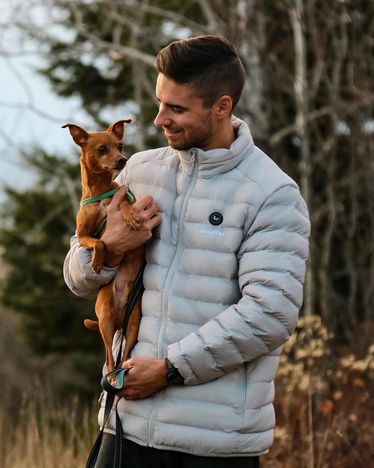 Venustas Men's Lightweight Heated Jacket with Battery, 6-Zone Electric Puffer Winter Coat for Outdoor Camping Hiking - Image 2