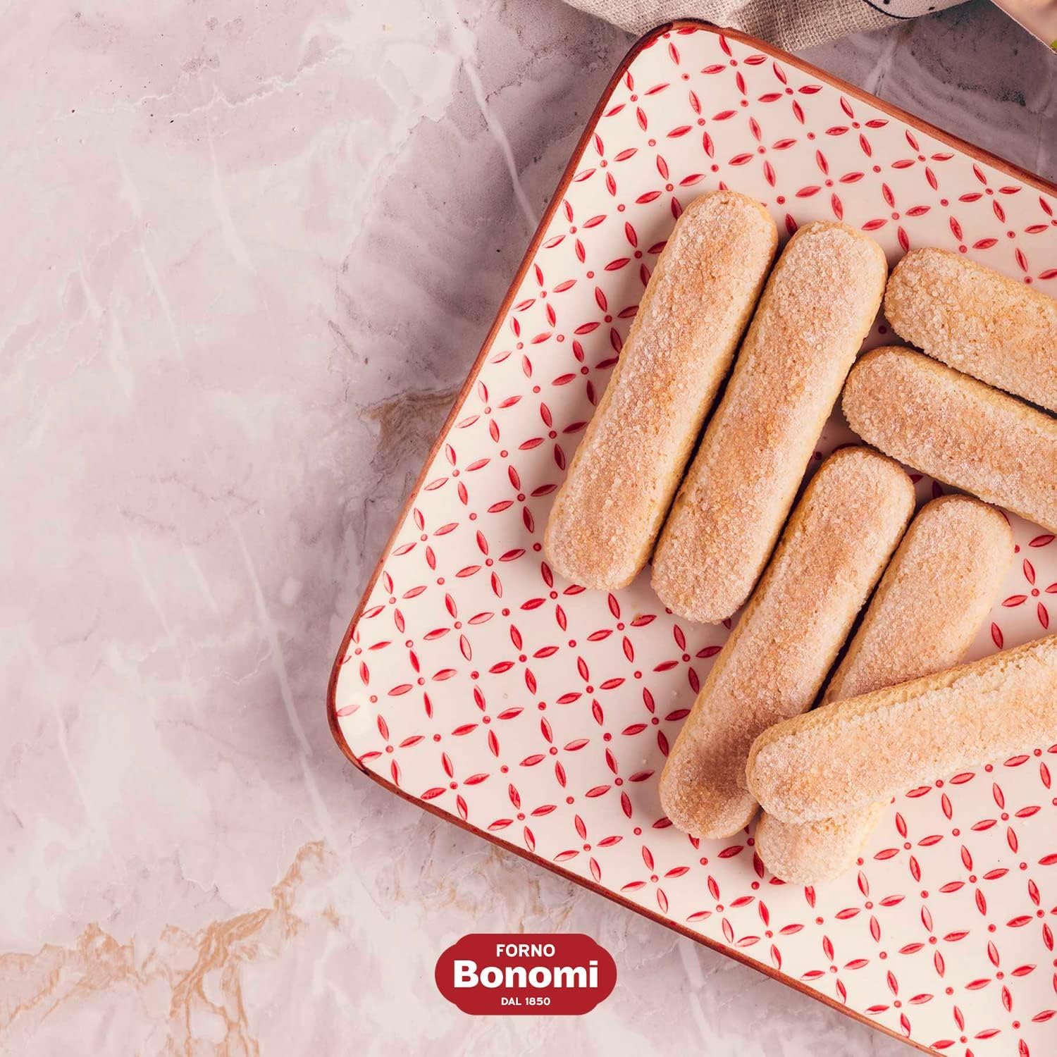 Forno Bonomi, bizcochos italianos con cuchara, Savoiardi, ladyfingers, para tiramisú, galletas, galletas, 10 x 400 g + polpa italiana gourmet 400 g