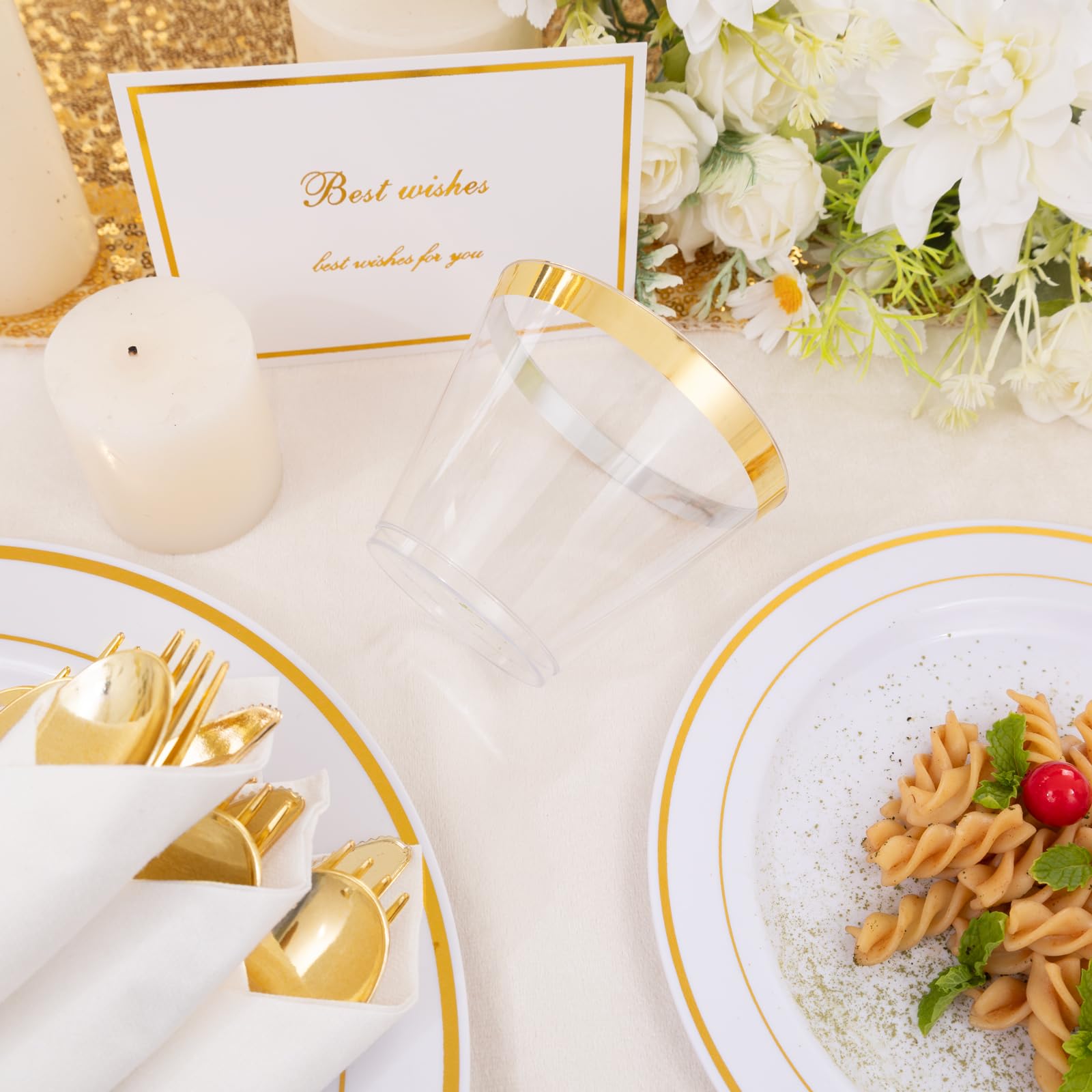 DaYammi Gold Dinnerware Set - 350 Piece -8