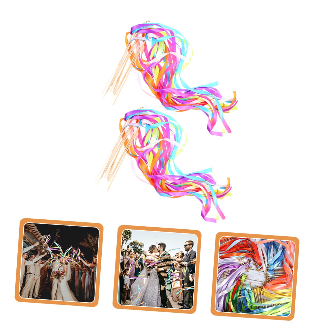 40stücke Hochzeits-Ribbon Stäbe Dekorative Feenstäbe Aus Buntem Band Für Hochzeitsfeiern Tanzpartys Und Feierlichkeiten Leicht Und Einfach Zu Handhaben
