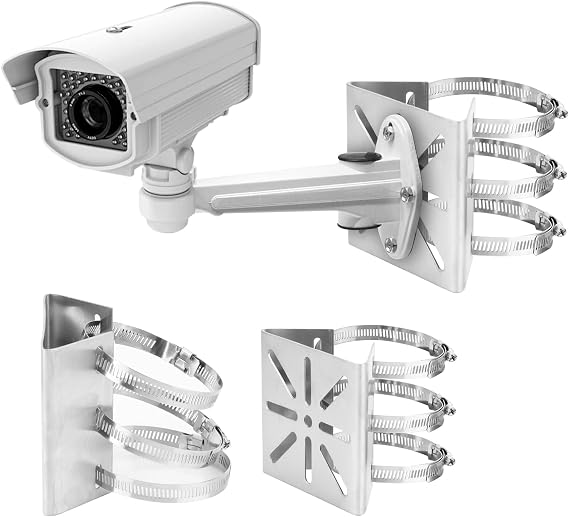 2 PCS Vertical Pole Mount for Security Camera, Stainless Steel