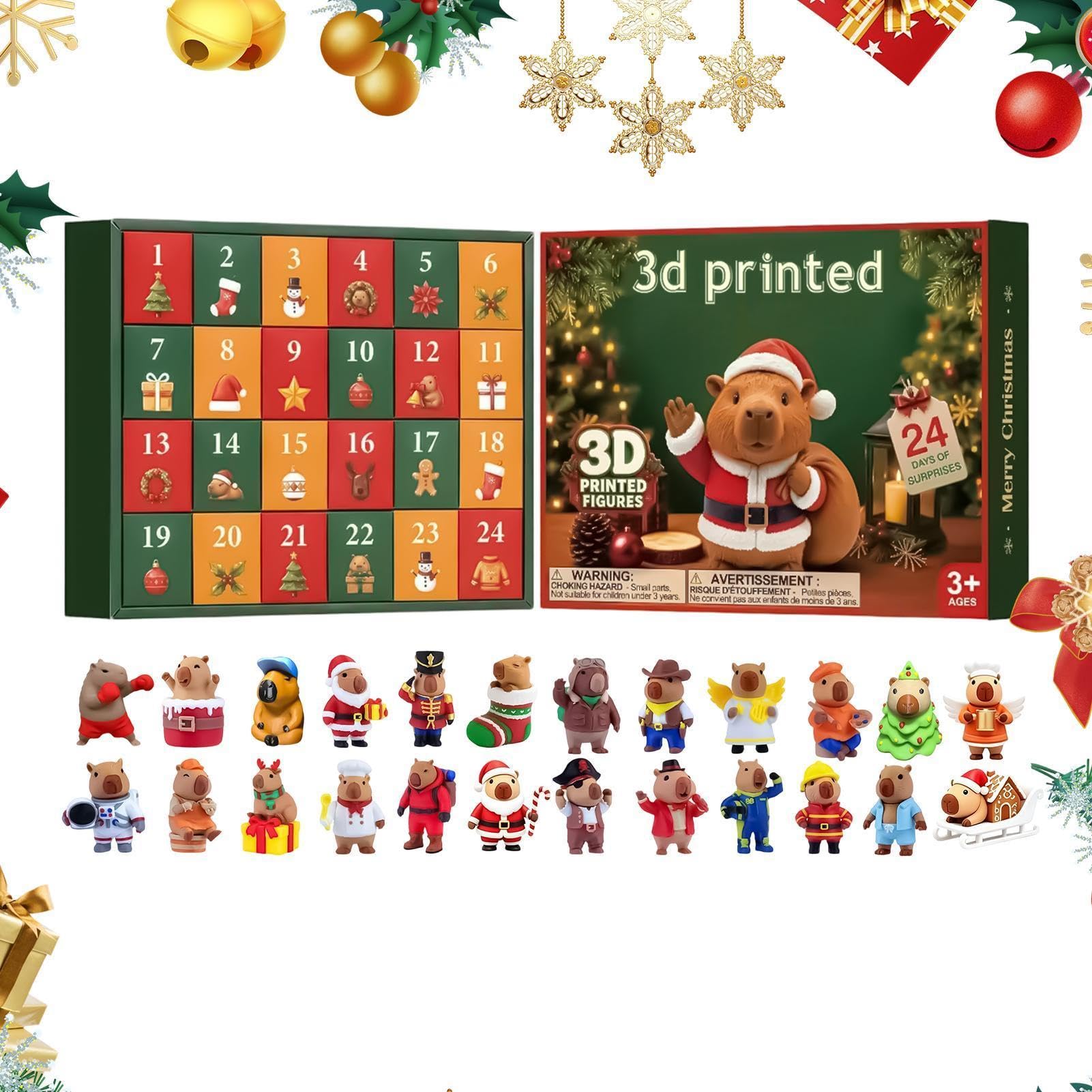 Calendrier de l'Avent Compte à Rebours de Noël Décorations Animales