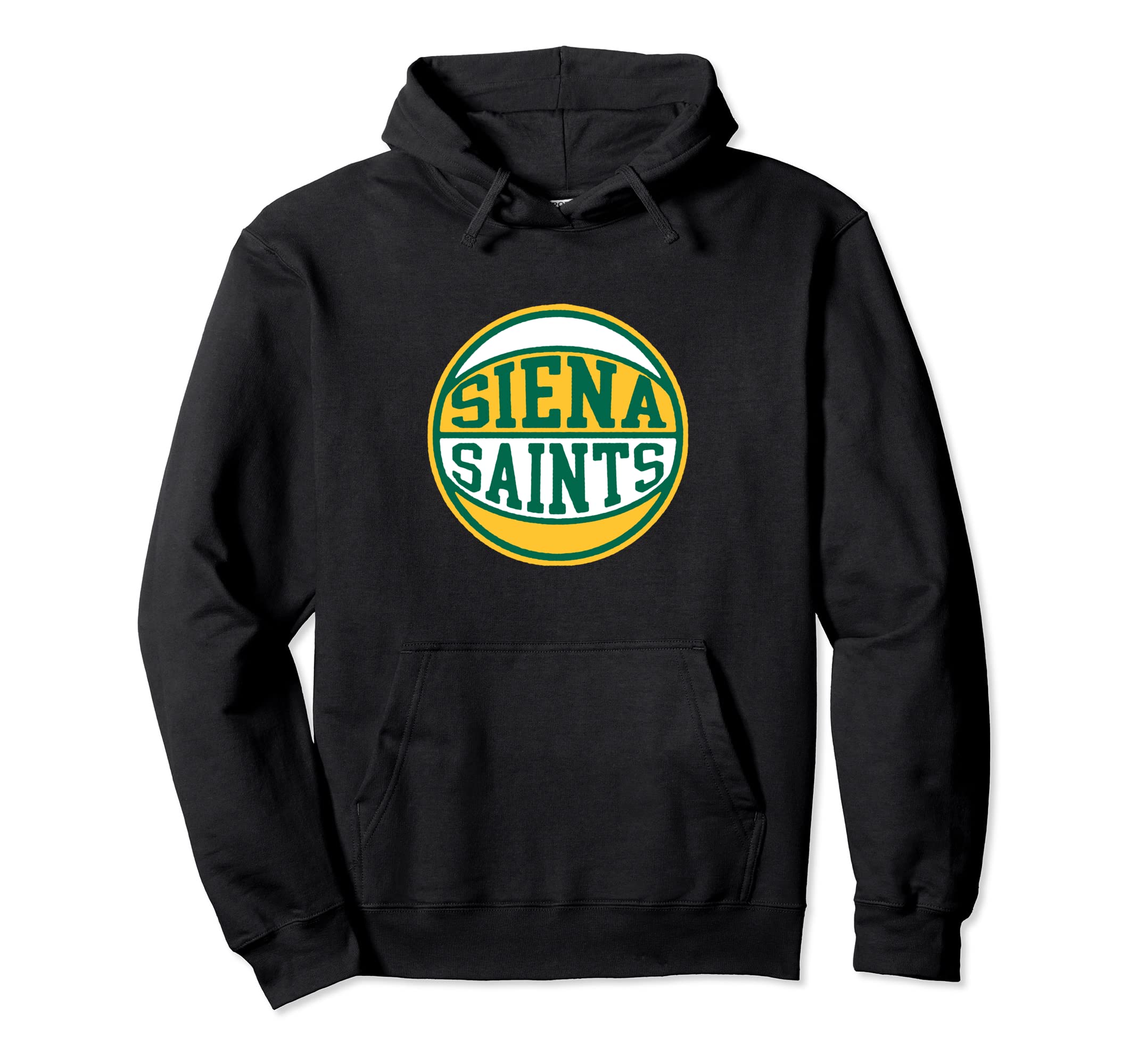 Siena College Distressed Vintage 70s Basketball 3-Color Pullover Hoodie