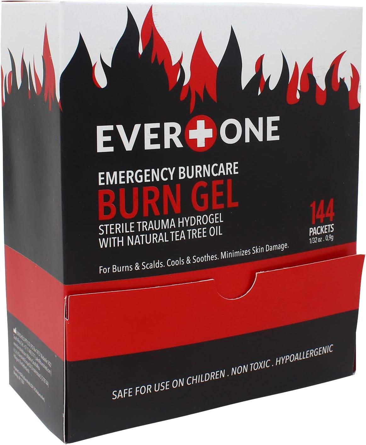 EverOne Emergency Burncare Burn Gel, 0.9g Packets, 144 Count : Health & Household