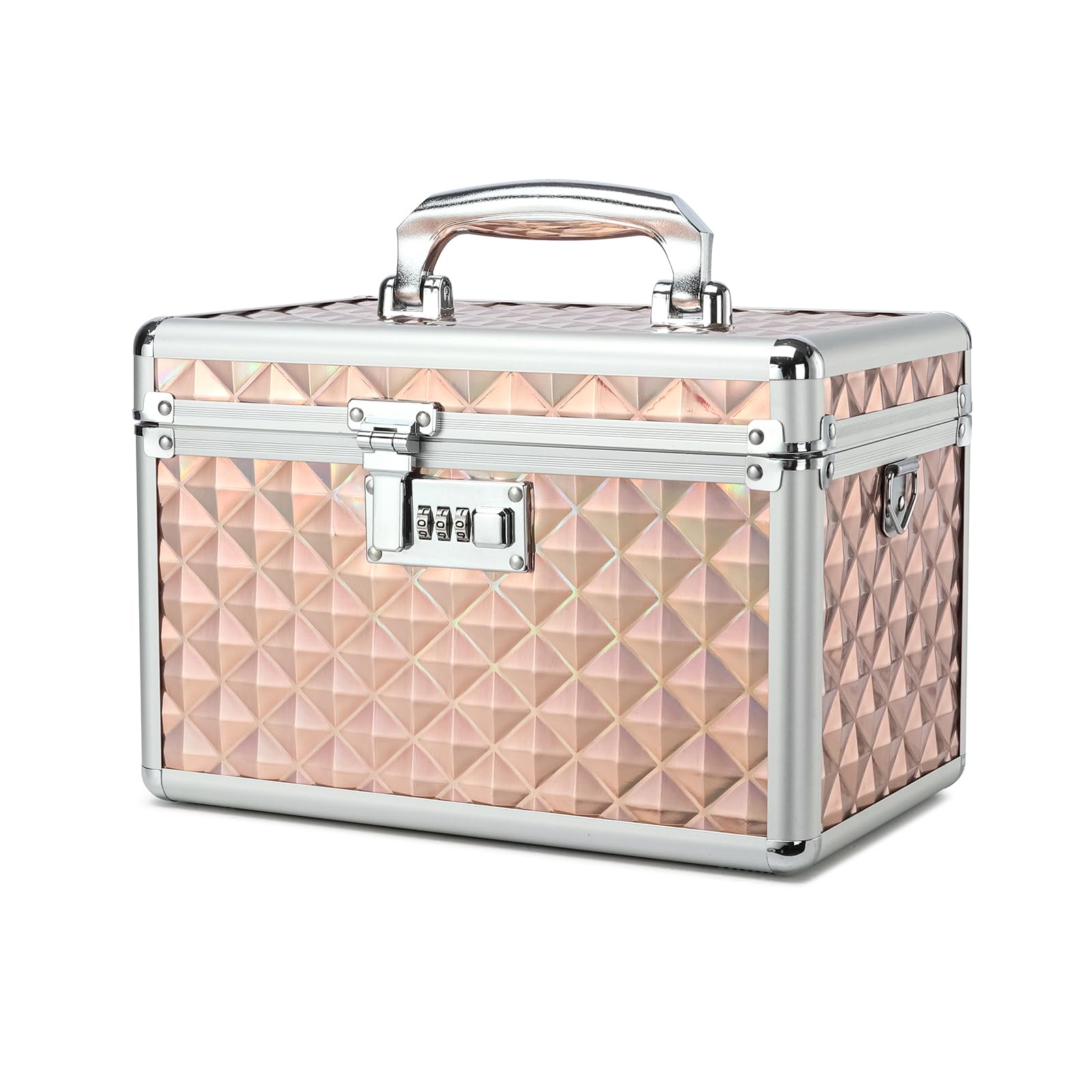 Hewei Works Champagne Medication Lockbox With Combination, Lockable Medicine Storage Box, Security Lock Box, Medical Organizer, Multipurpose Lockbox For Home And Outdoor (, Medium)