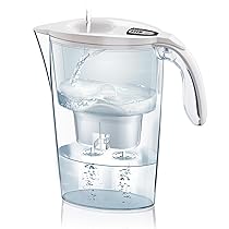 LAICA Stream Line Caraffa Filtrante – 2,3L – Bianca – Timer Digitale – 1 Filtri bi-flux Incluso, Preserva i Sali Minerali Utili all’Organismo e Riduce Cloro e Metalli Pesanti – Made in Italy