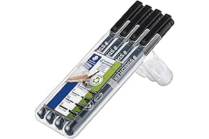 STAEDTLER Lumocolor Permanent Markers, Assorted Tip Sizes for Lasting Writing and Drawing