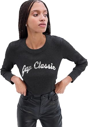 Gap Womens Waffle Knit Long Sleeve Tee T-Shirt