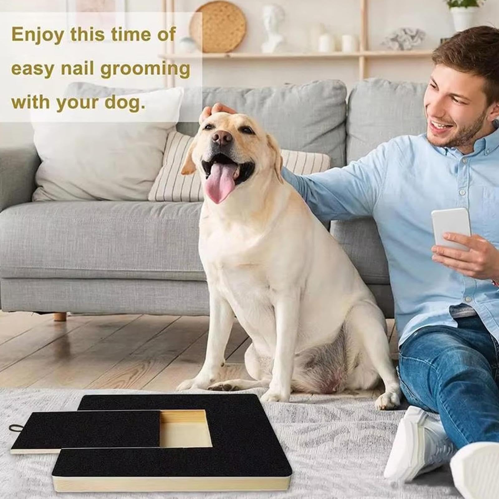 Tagliere tiragraffi per cani, in legno, per attività interattive, con scatola per dolcetti, per divano, mobili, casa, cuccioli, finestre, divani, tappeti, armadietti interni