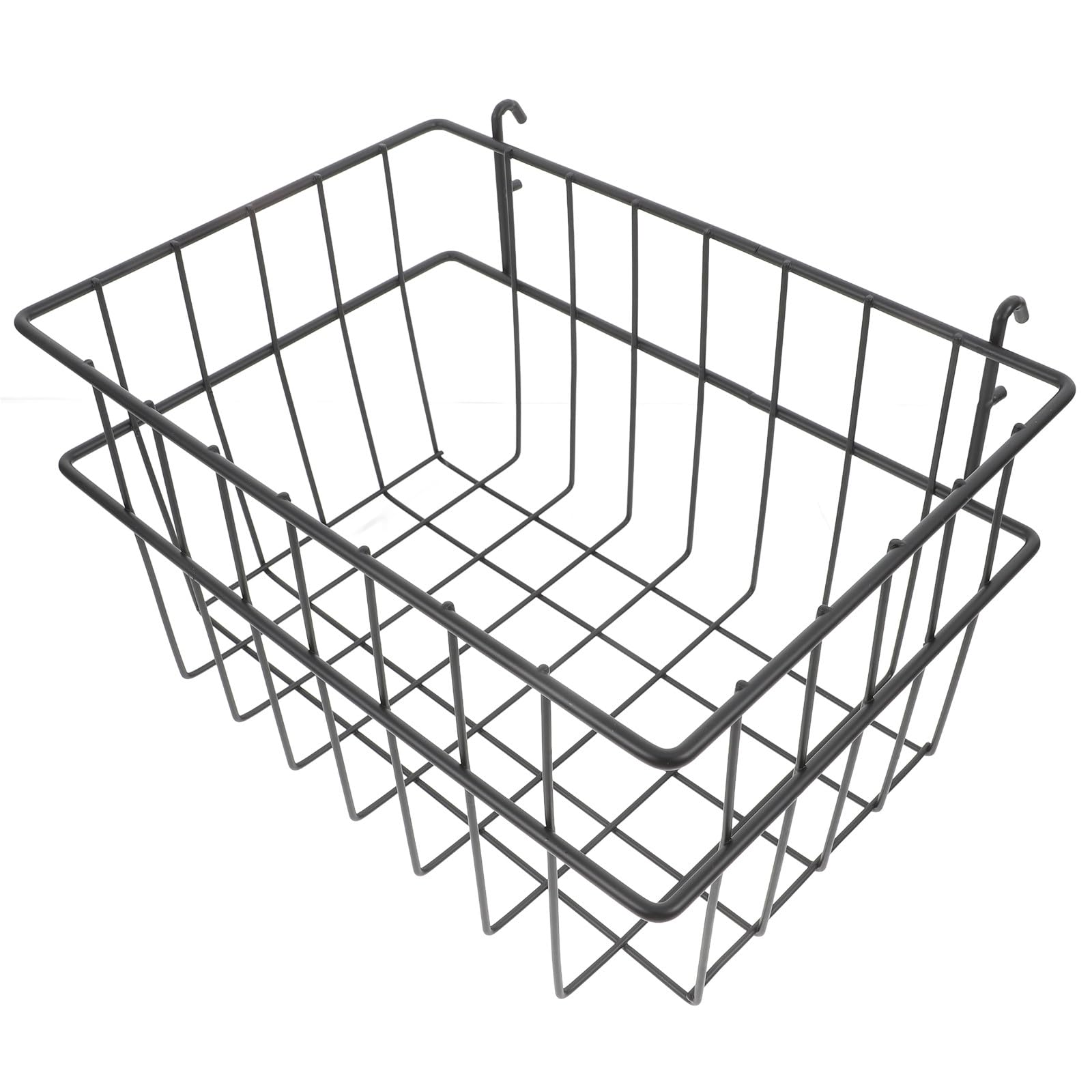 Cestas de Almacenamiento para Panel Perforado sin Taladro Organizador Metálico Negro Grande Cesta de Hierro para Garaje Cocina y Oficina Accesorios para Rack de Pared