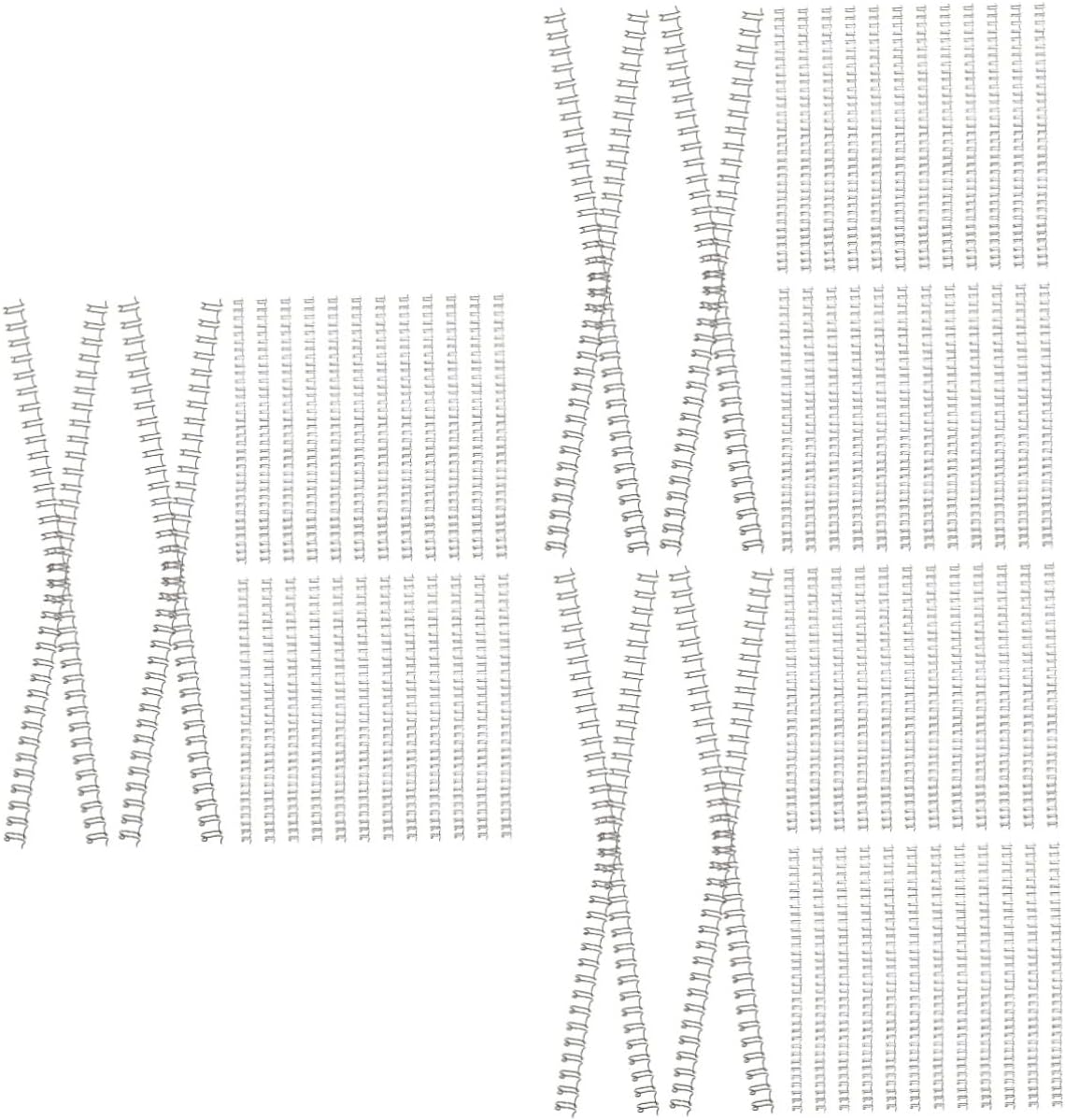 SEWACC 3sets Notebook Binding Ring Loose Leaf Binder Wire Binding Spines Scrapbook Binder Ring DIY Notebook Ring Spiral Binding Coils Double-Loop Wire Binding Rings Wire Twin 100pcs*3