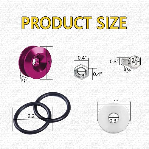 Miniatura 16 de ASUBHA Juego de 4 clips universales de liberación rápida para parachoques delantero y trasero, solución de fijación definitiva para liberación Negro