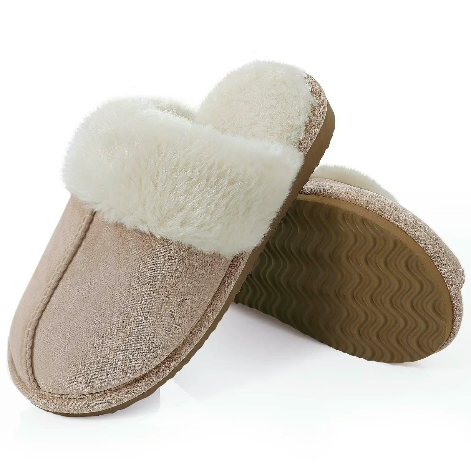 Pantuflas Zapatillas De Invierno para Mujer, Zapatos Clásicos Casa, Cálidas Y Acogedoras Interiores, Casuales Algodón Antideslizantes-fq-44-45