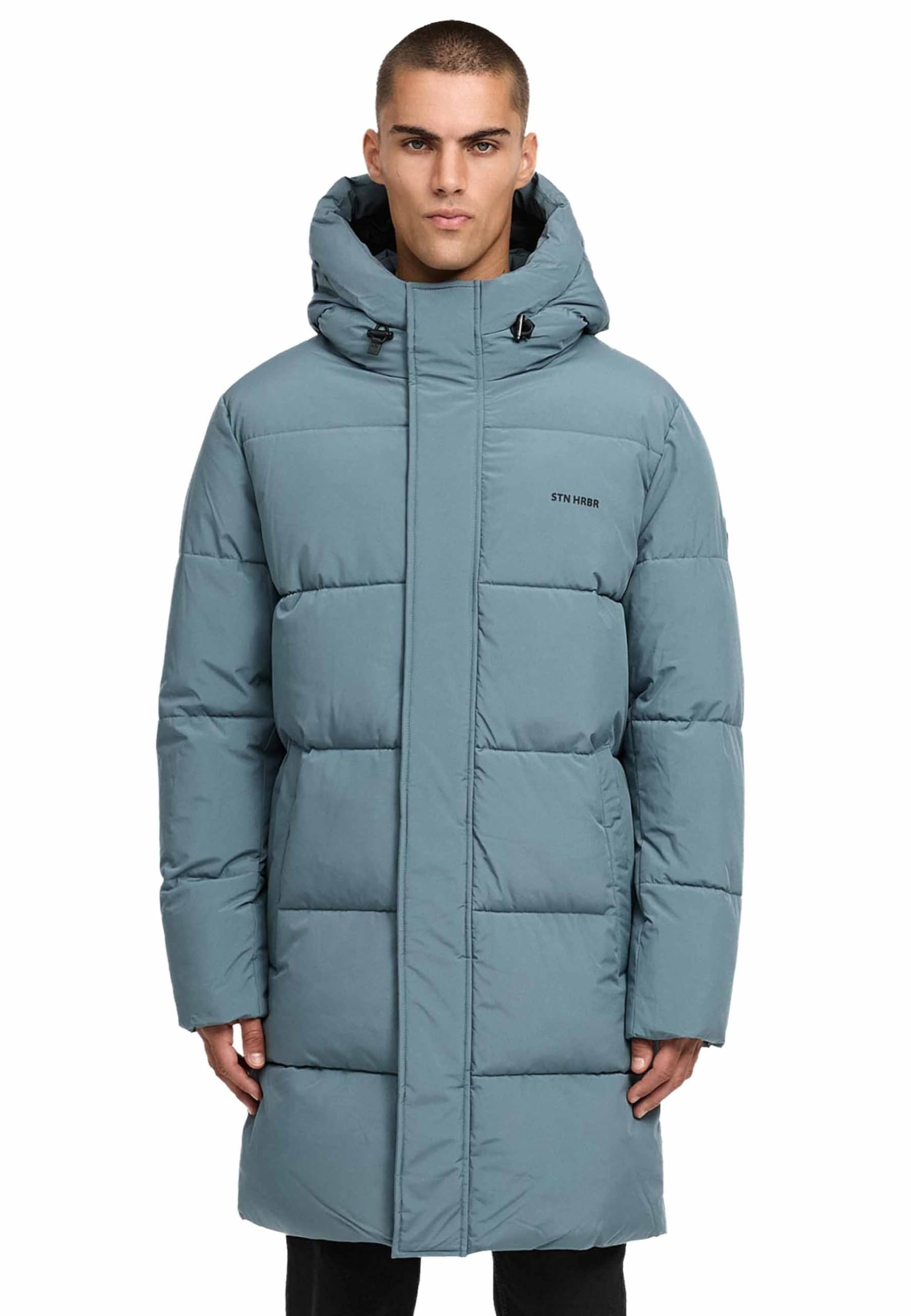 STONE HARBOUR Winterjas voor heren (S-3XL) - afneembare capuchon, waterafstotend, gedeeltelijk met magneetsluiting, warme jas voor mannen - B758, zwart, S