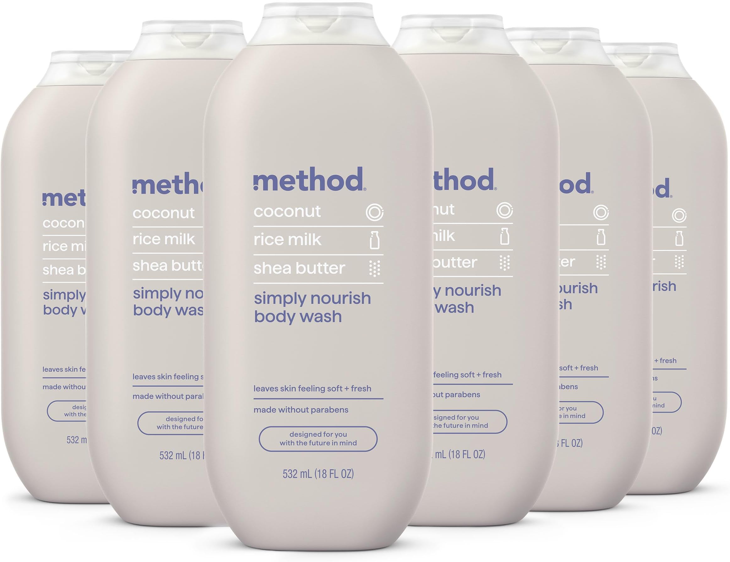 Body Wash, Simply Nourish, Paraben and Phthalate Free, 18 oz (Pack of 6)