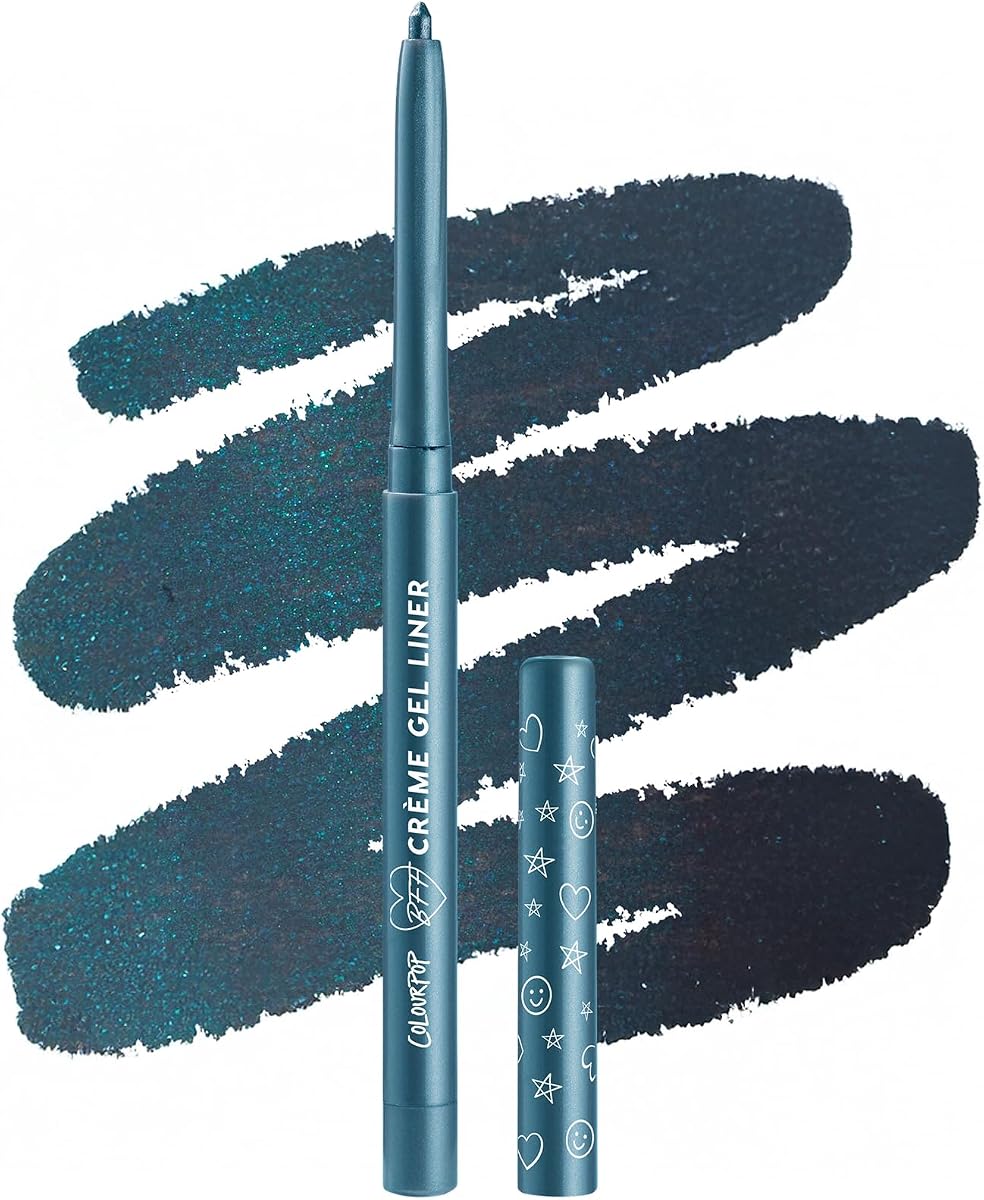 ColourPop BFF Crème Gel Liner - Delineador de ojos en gel resistente al agua con una fórmula altamente pigmentada y edificable - Delineador de ojos de color con uso de 18 horas - Espacio exterior (0.01 oz)