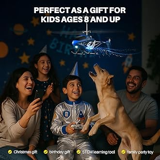 SYMA Remote Control Helicopter, S107H-E RC Helicopter with One Key take Off/Landing, High & Low Speed and Durable Alloy Design, Gift Toy for Kids and Beginners