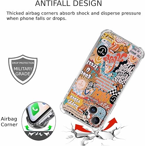 Miniatura 4 de Funda de collage estético para iPhone 15, con citas positivas para hombres y mujeres, bonita funda de TPU suave compatible con iPhone 15