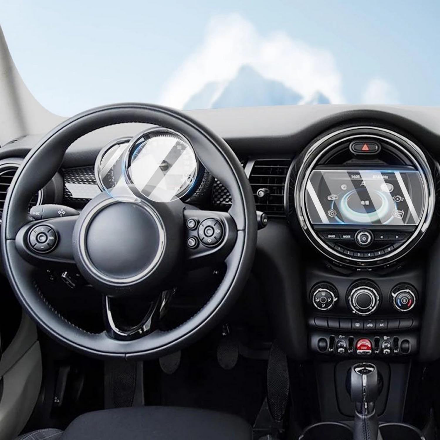 Film protection PPF anti-rayures pour console intérieure Mini Cooper - 6